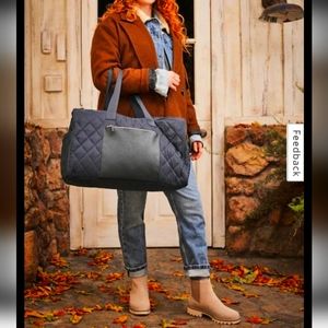 DSWDSW Exclusive Navy Quilted Weekender Bag, NWT and Sealed